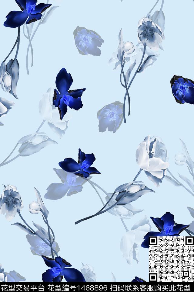 绿植树叶水彩年轻女性数码印花华亿平台下载（图片编号: 1468896） - 瓦栏（Walan）