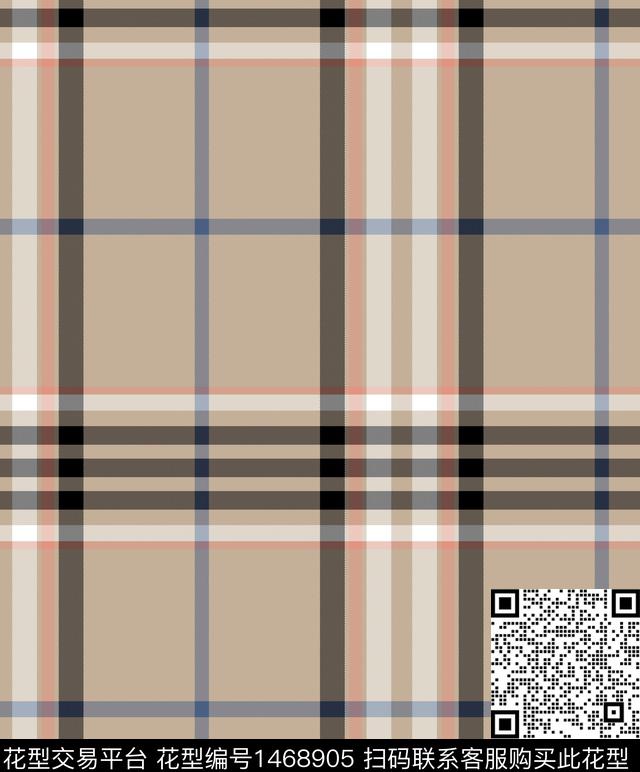 格子男装大牌风传统印花华亿平台下载（图片编号: 1468905） - 瓦栏（Walan）