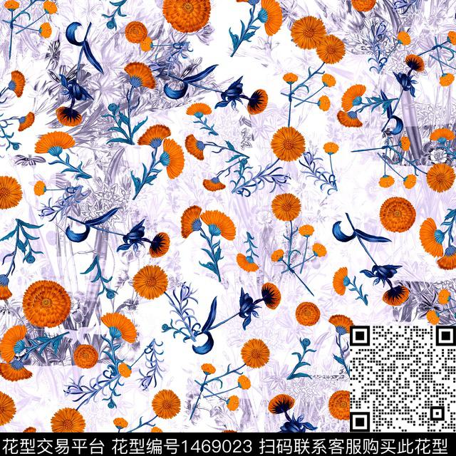 女装花卉中国风数码印花华亿平台下载（图片编号: 1469023） - 瓦栏（Walan）