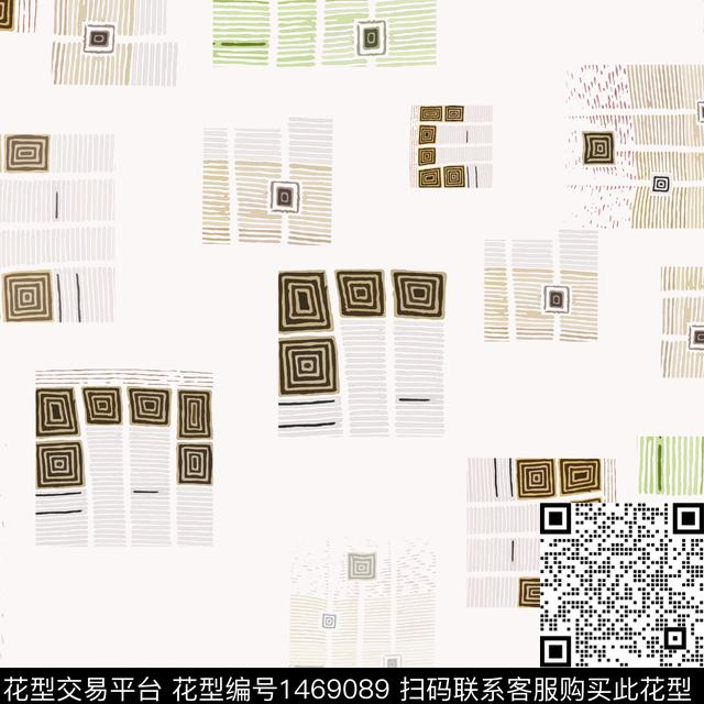 线条几何格子传统印花华亿平台下载（图片编号: 1469089） - 瓦栏（Walan）