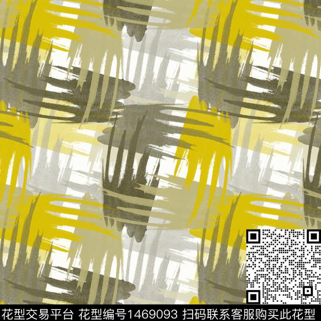 几何格子笔触数码印花华亿平台下载（图片编号: 1469093） - 瓦栏（Walan）