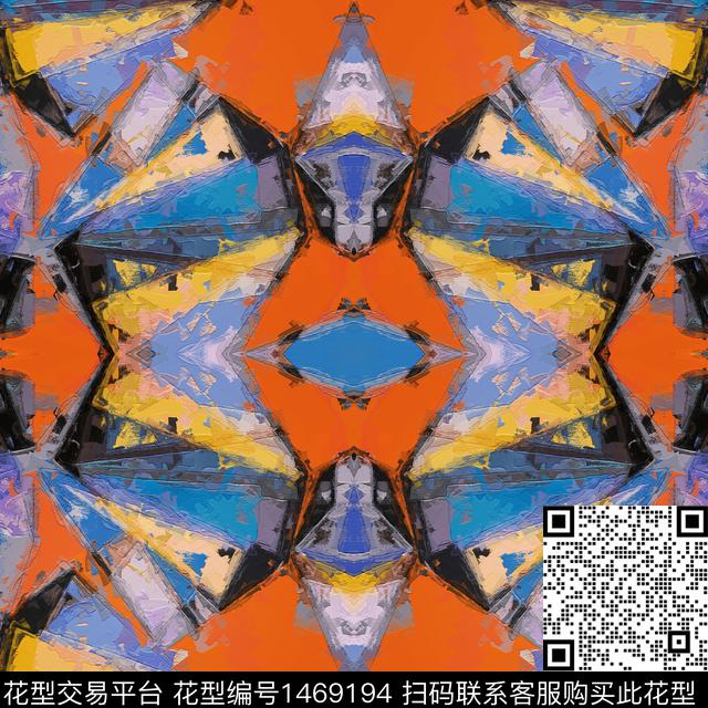 几何时尚格子数码印花华亿平台下载（图片编号: 1469194） - 瓦栏（Walan）