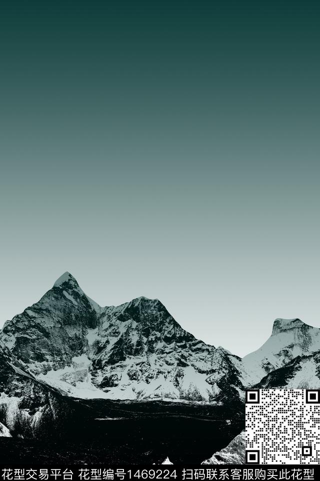 定位花几何大牌风数码印花华亿平台下载（图片编号: 1469224） - 瓦栏（Walan）