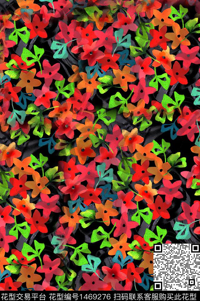 花卉大牌风小碎花数码印花华亿平台下载（图片编号: 1469276） - 瓦栏（Walan）