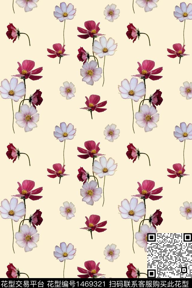 花卉大牌风小碎花数码印花华亿平台下载（图片编号: 1469321） - 瓦栏（Walan）
