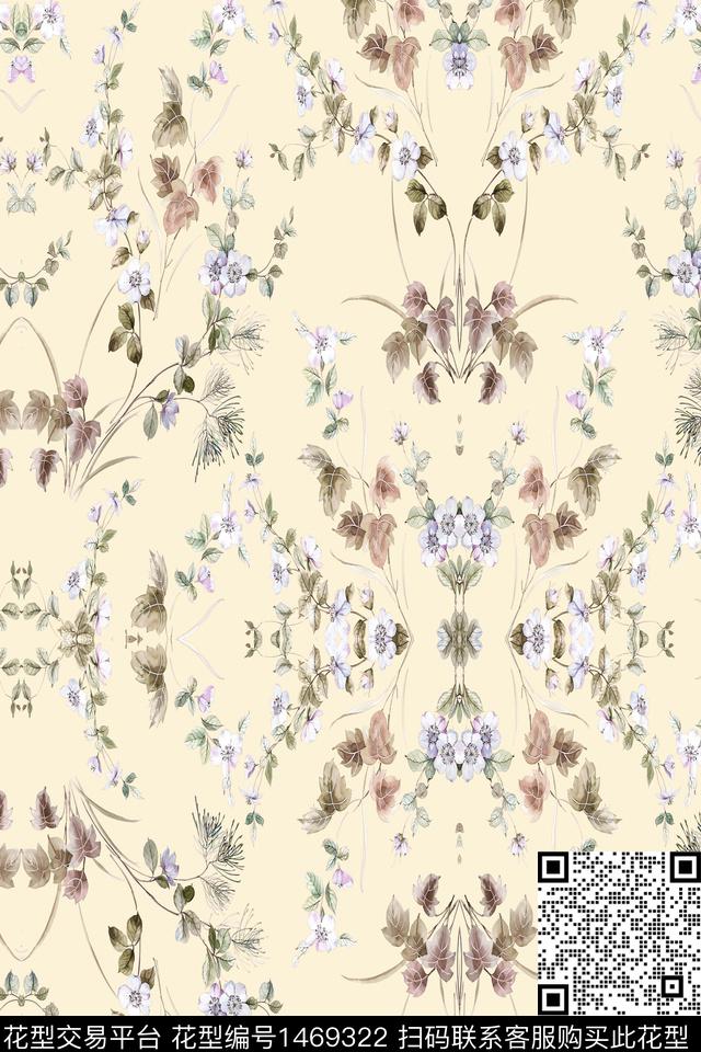 花卉大牌风小碎花数码印花华亿平台下载（图片编号: 1469322） - 瓦栏（Walan）