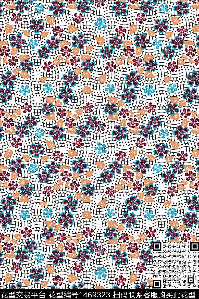 花卉大牌风小碎花数码印花华亿平台下载（图片编号: 1469323） - 瓦栏（Walan）