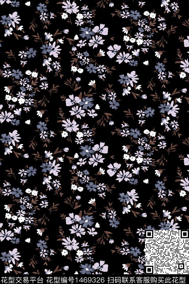 花卉大牌风小碎花数码印花华亿平台下载（图片编号: 1469326） - 瓦栏（Walan）