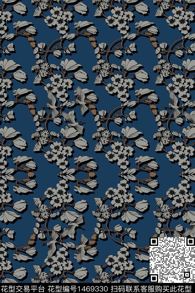 花卉大牌风小碎花数码印花华亿平台下载（图片编号: 1469330） - 瓦栏（Walan）