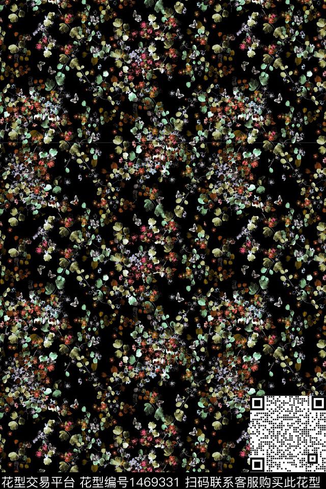 花卉大牌风小碎花数码印花华亿平台下载（图片编号: 1469331） - 瓦栏（Walan）