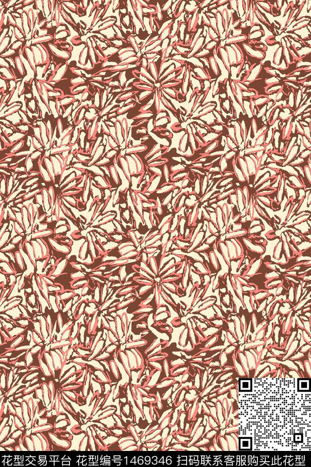 花卉大牌风小碎花数码印花华亿平台下载（图片编号: 1469346） - 瓦栏（Walan）