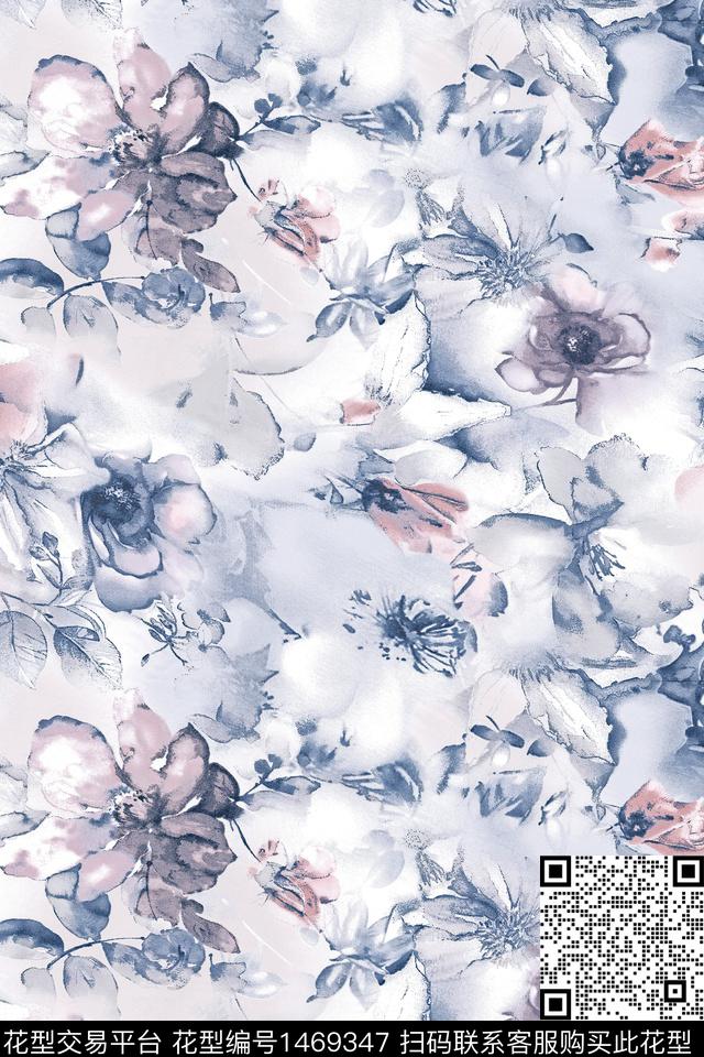 花卉大牌风小碎花数码印花华亿平台下载（图片编号: 1469347） - 瓦栏（Walan）