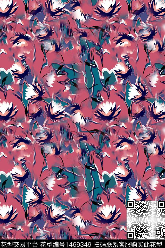 花卉大牌风小碎花数码印花华亿平台下载（图片编号: 1469349） - 瓦栏（Walan）
