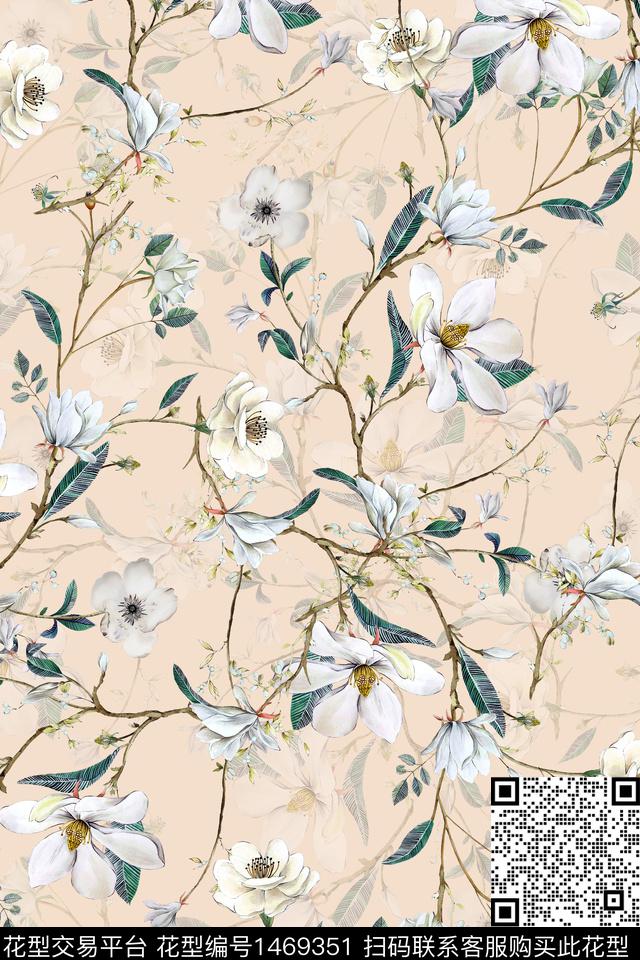 花卉大牌风小碎花数码印花华亿平台下载（图片编号: 1469351） - 瓦栏（Walan）