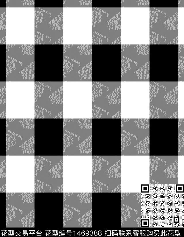 格子几何大牌风数码印花华亿平台下载（图片编号: 1469388） - 瓦栏（Walan）