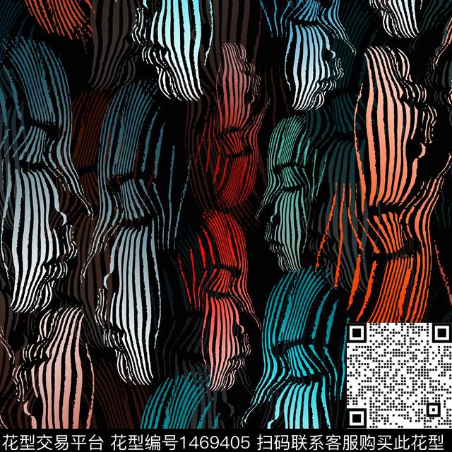 大牌风霓虹数码渐变色彩数码印花华亿平台下载（图片编号: 1469405） - 瓦栏（Walan）
