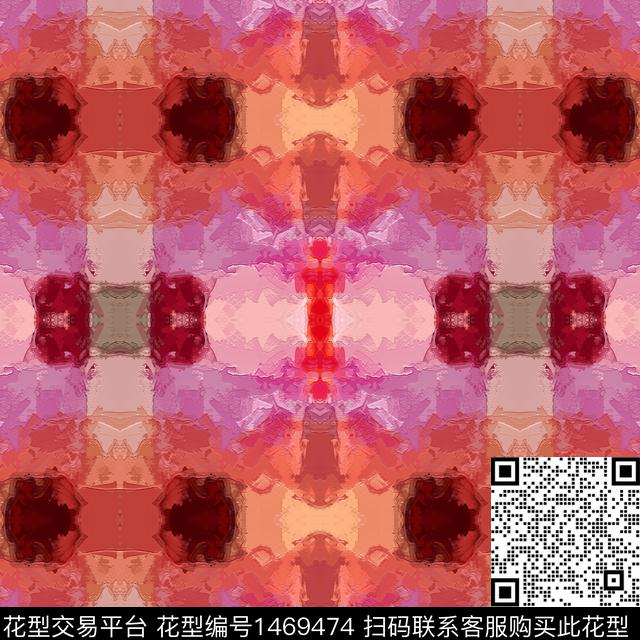 格子肌理时尚数码印花华亿平台下载（图片编号: 1469474） - 瓦栏（Walan）