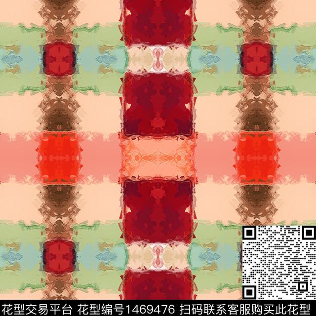 格子肌理时尚数码印花华亿平台下载（图片编号: 1469476） - 瓦栏（Walan）