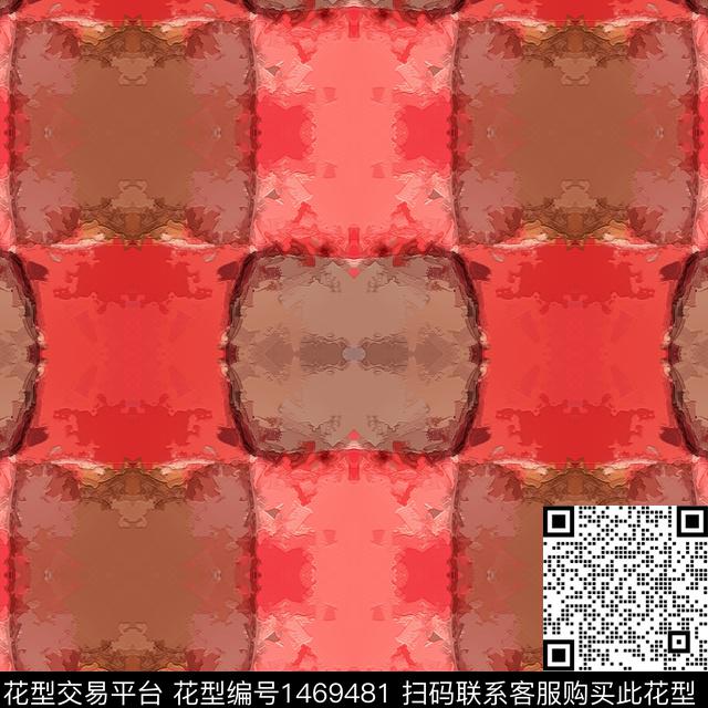 格子肌理时尚数码印花华亿平台下载（图片编号: 1469481） - 瓦栏（Walan）