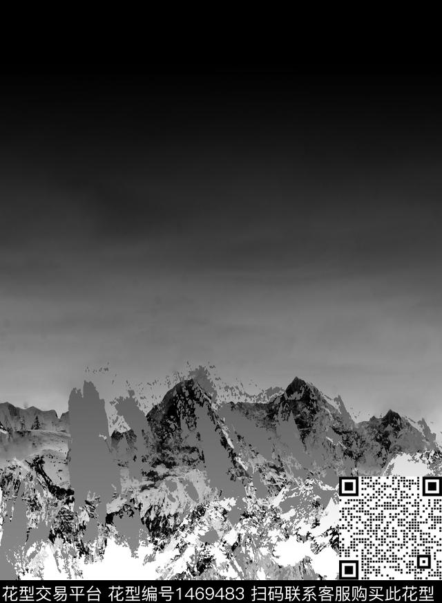 定位花雪山数码印花华亿平台下载（图片编号: 1469483） - 瓦栏（Walan）