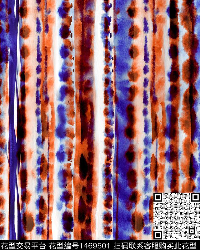 线条扎染华亿平台手绘数码印花华亿平台下载（图片编号: 1469501） - 瓦栏（Walan）