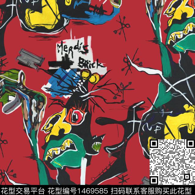 人物搞怪风2022数码印花华亿平台下载（图片编号: 1469585） - 瓦栏（Walan）