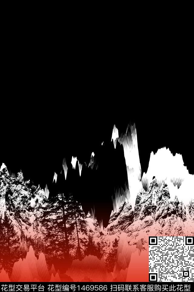 定位花雪山男装定位花数码印花华亿平台下载（图片编号: 1469586） - 瓦栏（Walan）