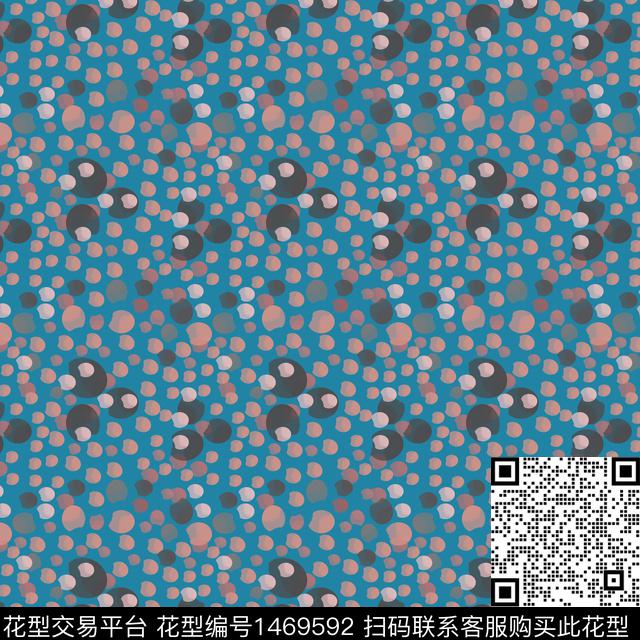 渐变几何圆圈与波点数码印花华亿平台下载（图片编号: 1469592） - 瓦栏（Walan）