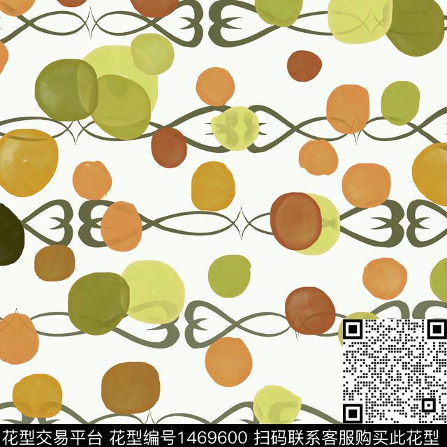 线条圆形数码印花华亿平台下载（图片编号: 1469600） - 瓦栏（Walan）