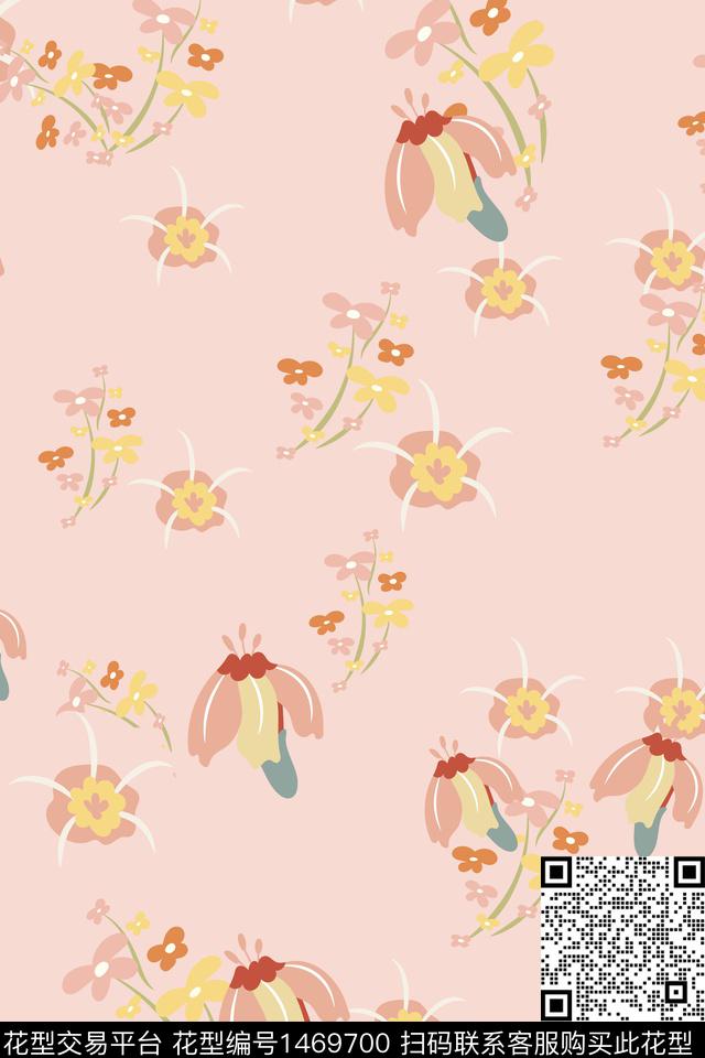 定位花花卉年轻女性传统印花华亿平台下载（图片编号: 1469700） - 瓦栏（Walan）