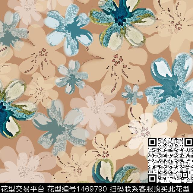 花卉大牌风小碎花数码印花华亿平台下载（图片编号: 1469790） - 瓦栏（Walan）