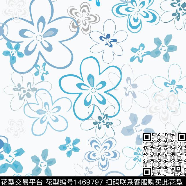 花卉大牌风小碎花传统印花华亿平台下载（图片编号: 1469797） - 瓦栏（Walan）