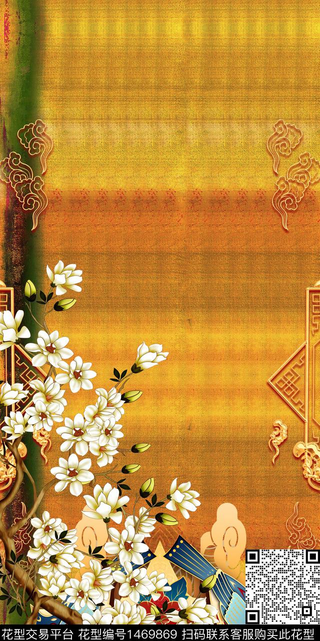 定位花几何抽象数码印花华亿平台下载（图片编号: 1469869） - 瓦栏（Walan）