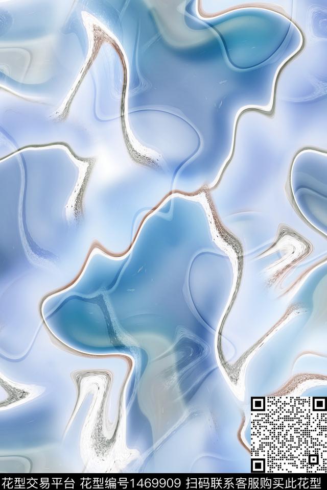 肌理扎染华亿平台大牌风数码印花华亿平台下载（图片编号: 1469909） - 瓦栏（Walan）