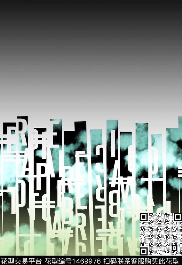 定位花几何大牌风数码印花华亿平台下载（图片编号: 1469976） - 瓦栏（Walan）