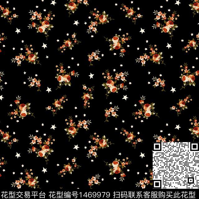 花卉春夏华亿平台小碎花数码印花华亿平台下载（图片编号: 1469979） - 瓦栏（Walan）
