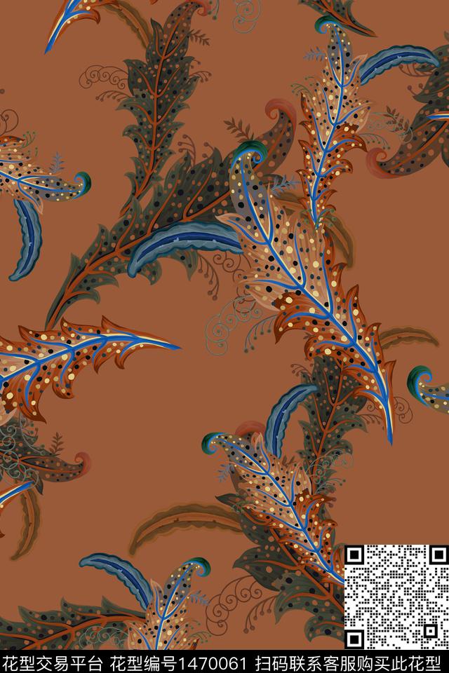 佩斯利民族风花卉数码印花华亿平台下载（图片编号: 1470061） - 瓦栏（Walan）
