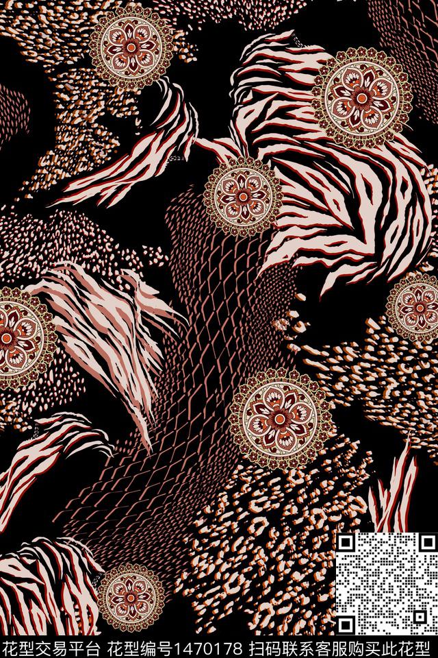 民族风审中老年数码印花华亿平台下载（图片编号: 1470178） - 瓦栏（Walan）