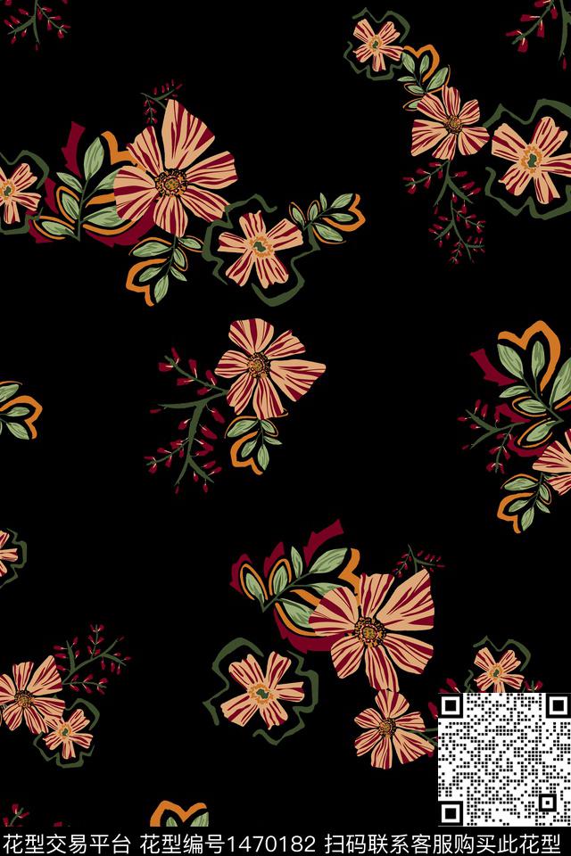 花卉小碎花审数码印花华亿平台下载（图片编号: 1470182） - 瓦栏（Walan）