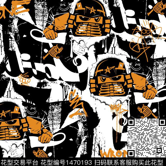 卡通趣味动漫传统印花华亿平台下载（图片编号: 1470193） - 瓦栏（Walan）