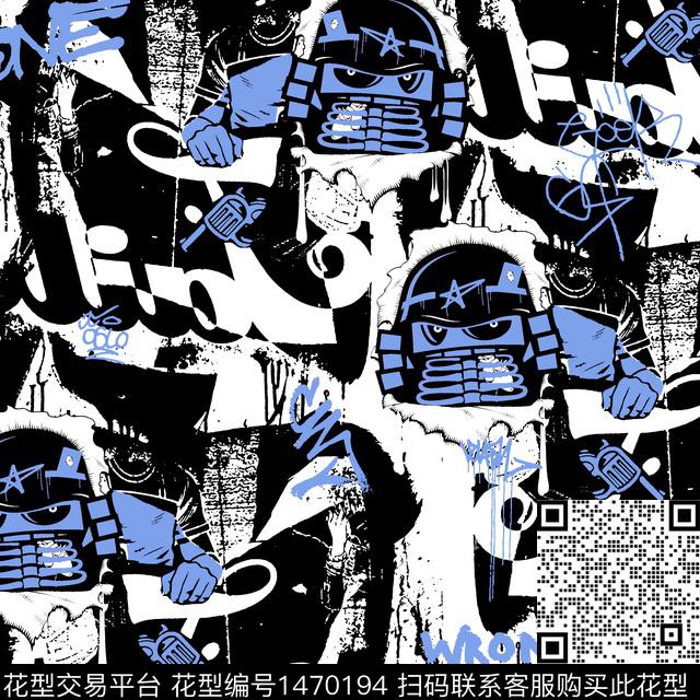 卡通趣味动漫传统印花华亿平台下载（图片编号: 1470194） - 瓦栏（Walan）