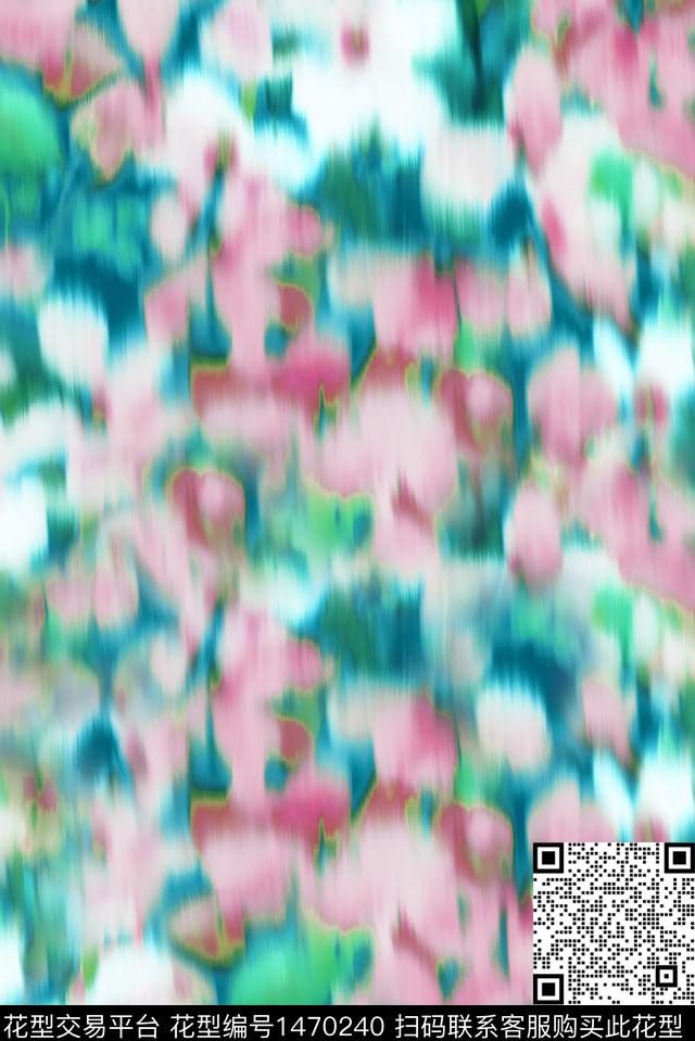 扎染华亿平台花卉春夏华亿平台数码印花华亿平台下载（图片编号: 1470240） - 瓦栏（Walan）