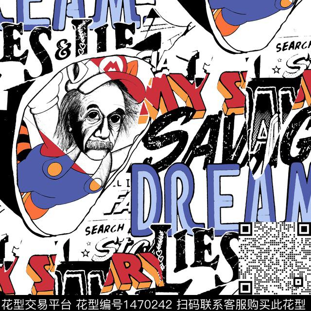 字母卡通人物趣味传统印花华亿平台下载（图片编号: 1470242） - 瓦栏（Walan）