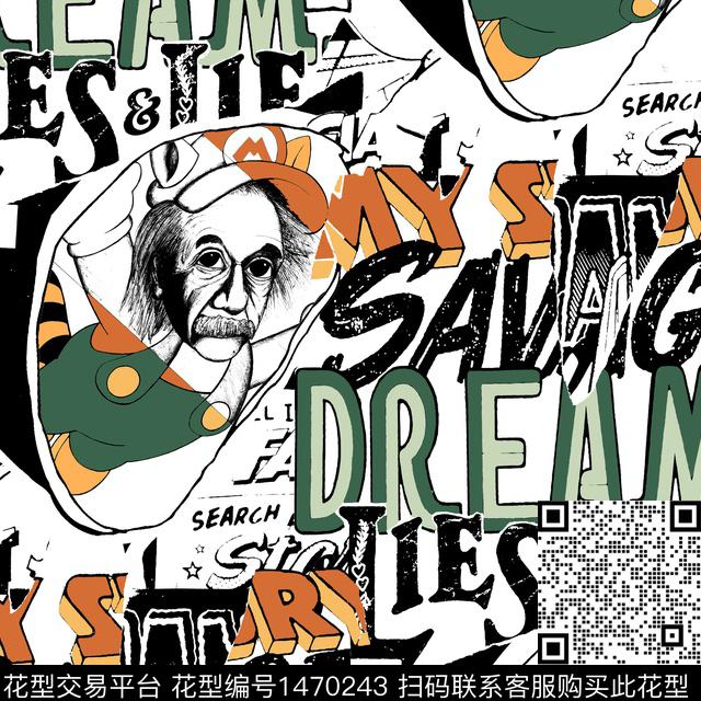 字母卡通人物趣味传统印花华亿平台下载（图片编号: 1470243） - 瓦栏（Walan）