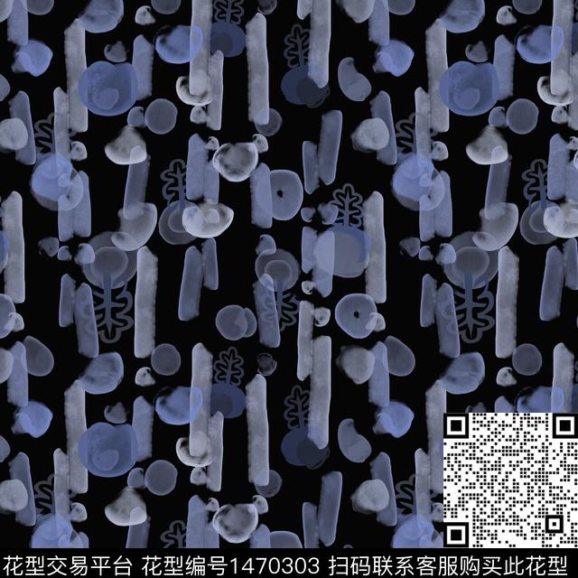 笔触大牌风小碎花数码印花华亿平台下载（图片编号: 1470303） - 瓦栏（Walan）