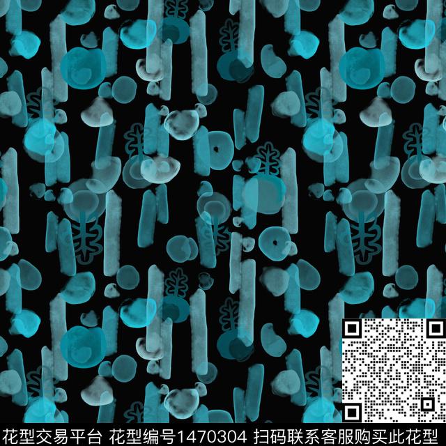 笔触大牌风小碎花数码印花华亿平台下载（图片编号: 1470304） - 瓦栏（Walan）