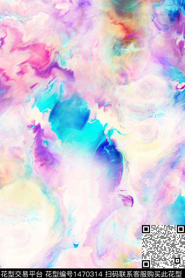 扎染华亿平台大牌风小清新数码印花华亿平台下载（图片编号: 1470314） - 瓦栏（Walan）