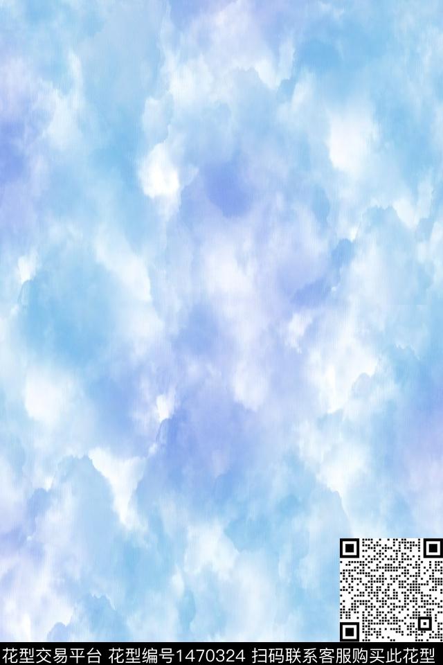 扎染华亿平台大牌风小清新数码印花华亿平台下载（图片编号: 1470324） - 瓦栏（Walan）