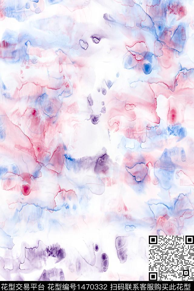 扎染华亿平台大牌风小清新数码印花华亿平台下载（图片编号: 1470332） - 瓦栏（Walan）