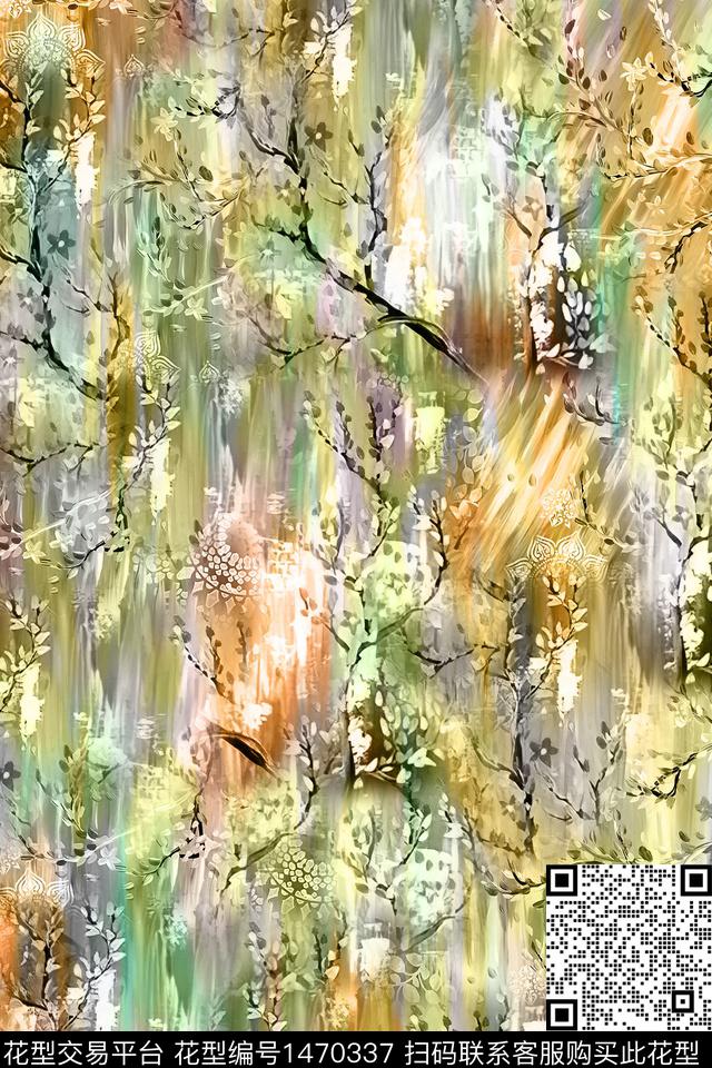 肌理小清新抽象数码印花华亿平台下载（图片编号: 1470337） - 瓦栏（Walan）